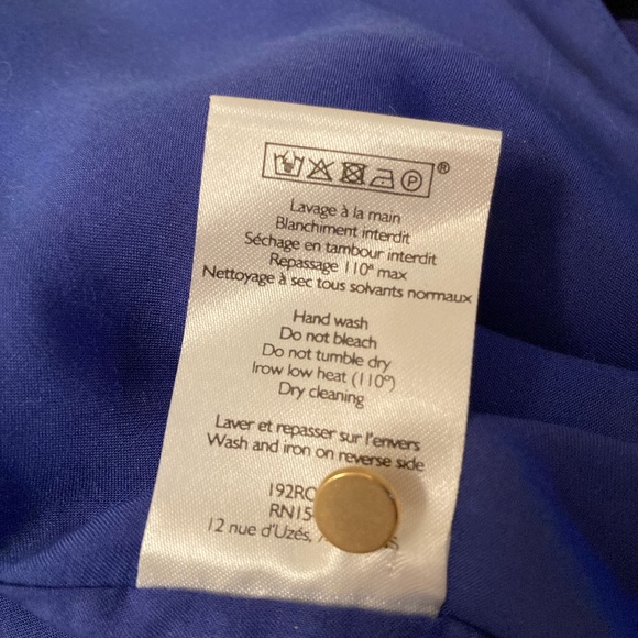 SOLD Sezane Adele silk Dress- "electric blue floral" Size 36 - Picture 11 of 12